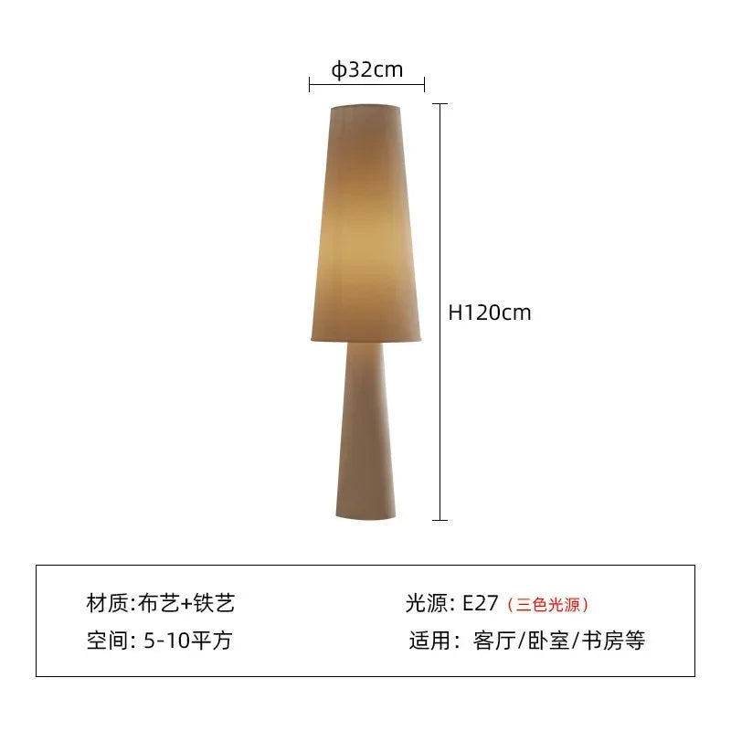Nordicfloor Light Cream Style Fabric Led Floor Lamp For Living Room Sofa Corner Home Decor Bedroom Bedside Lamp